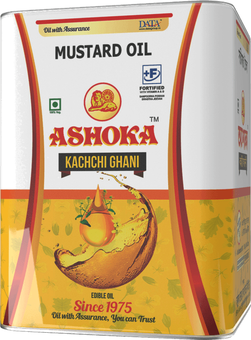 Ashoka 15 kg tin — kachchi ghani mustard