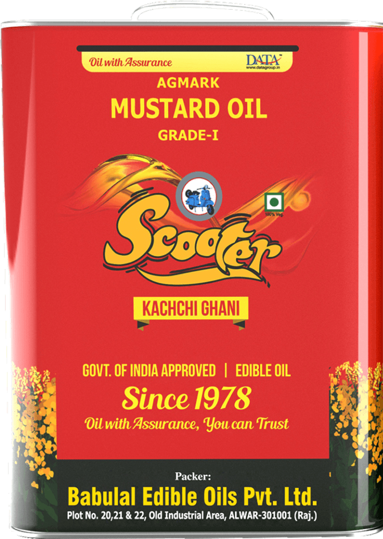 Scooter Mustard oil · Grade I & II · Refined soyabean pack